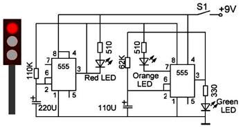 基于555集成电路的交通信号灯模拟电路设计